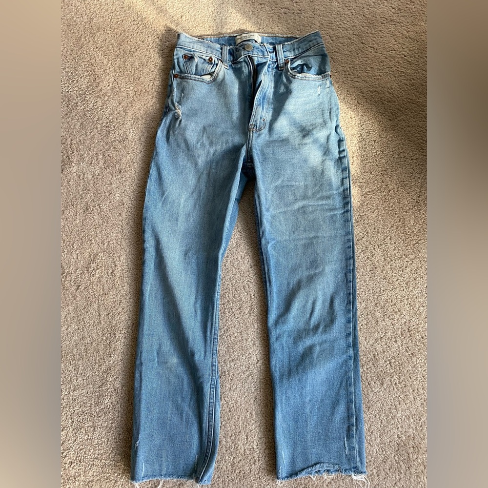 Abercrombie & Fitch Ankle straight High Rise